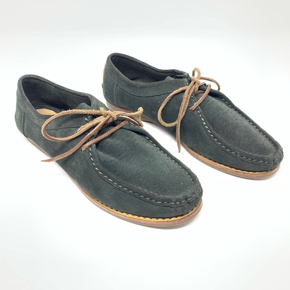 SOLD - Frye Quincy Suede Moc Boat Shoe Jade Size 8